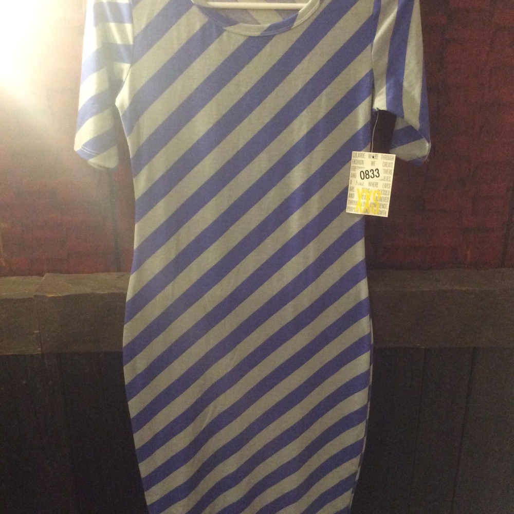 Xxs Lularoe Julia Blue and Grey